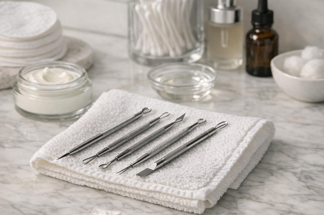 Stainless steel blackhead extractor tools for sensitive skin