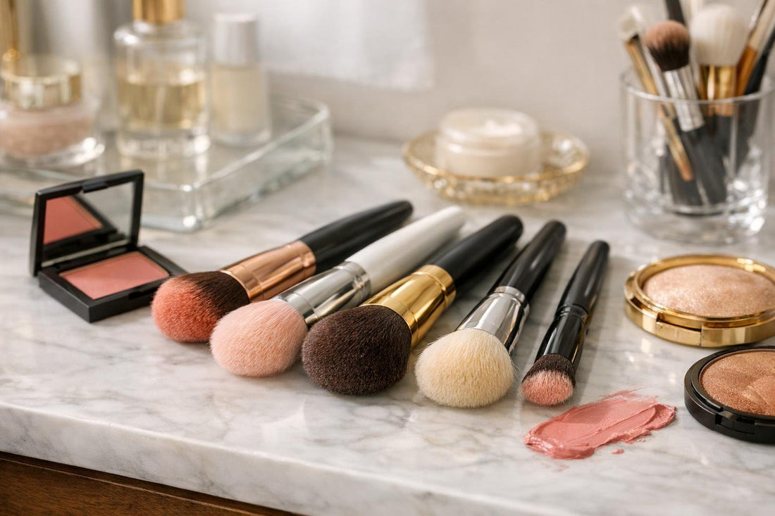 Blush brush collection tools for everyday cheek makeup
