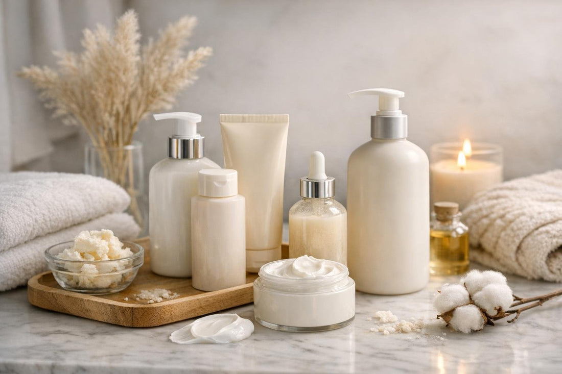 Assorted body lotions for Canadian winter skin