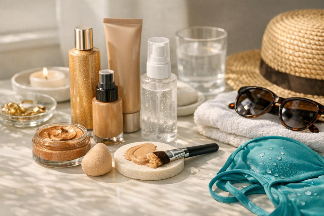Summer body makeup application and waterproof tips