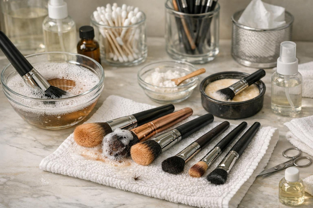 cleaning and fixing face makeup brushes for longevity