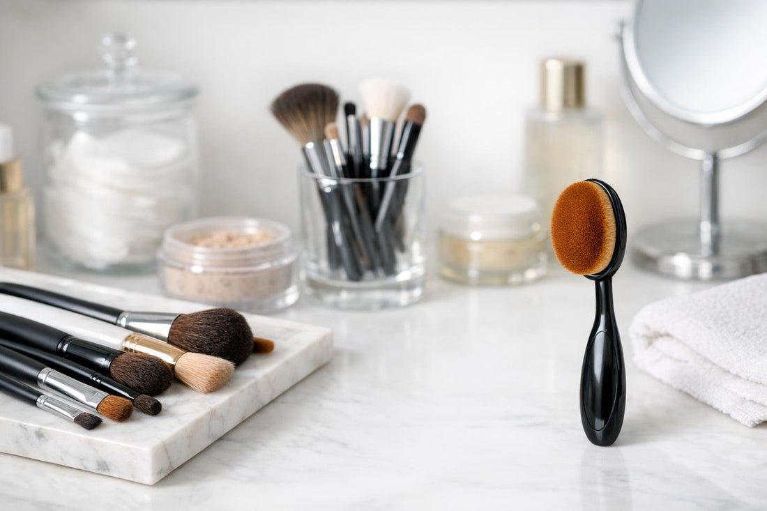 Budget brushes portfolio displayed on white background
