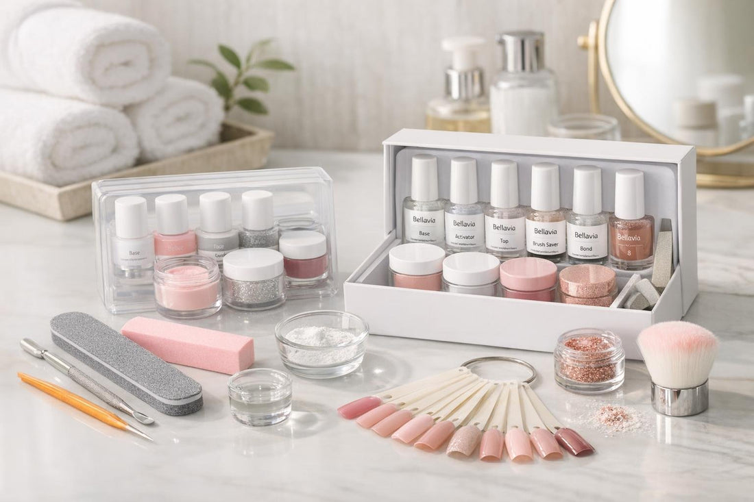 Budget-friendly Bellavia dip manicure kit starter set overview