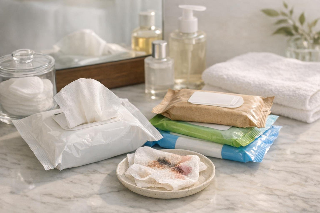 Budget facial cleansing towelettes removing everyday makeup gently