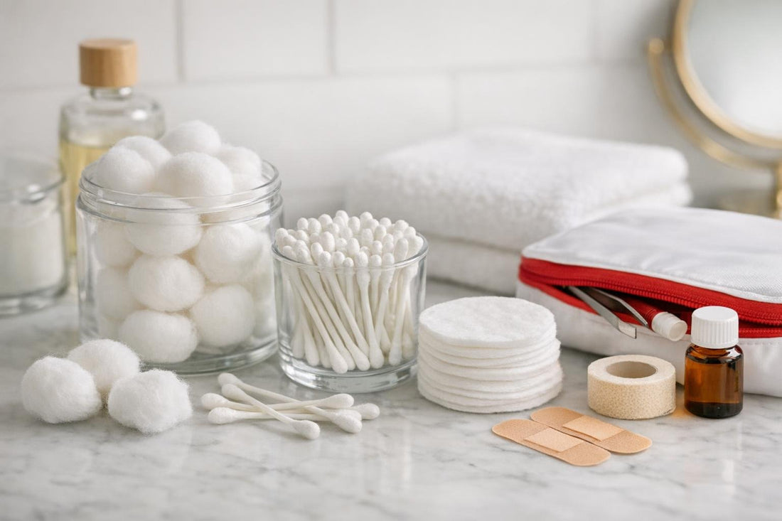 Budget cotton balls and swabs for makeup removal