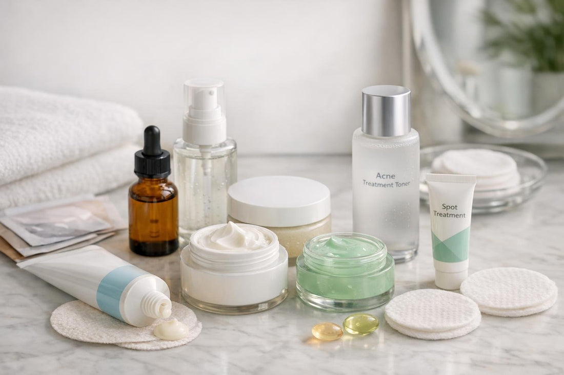 Budget facial skin care sets for dry and acne-prone skin
