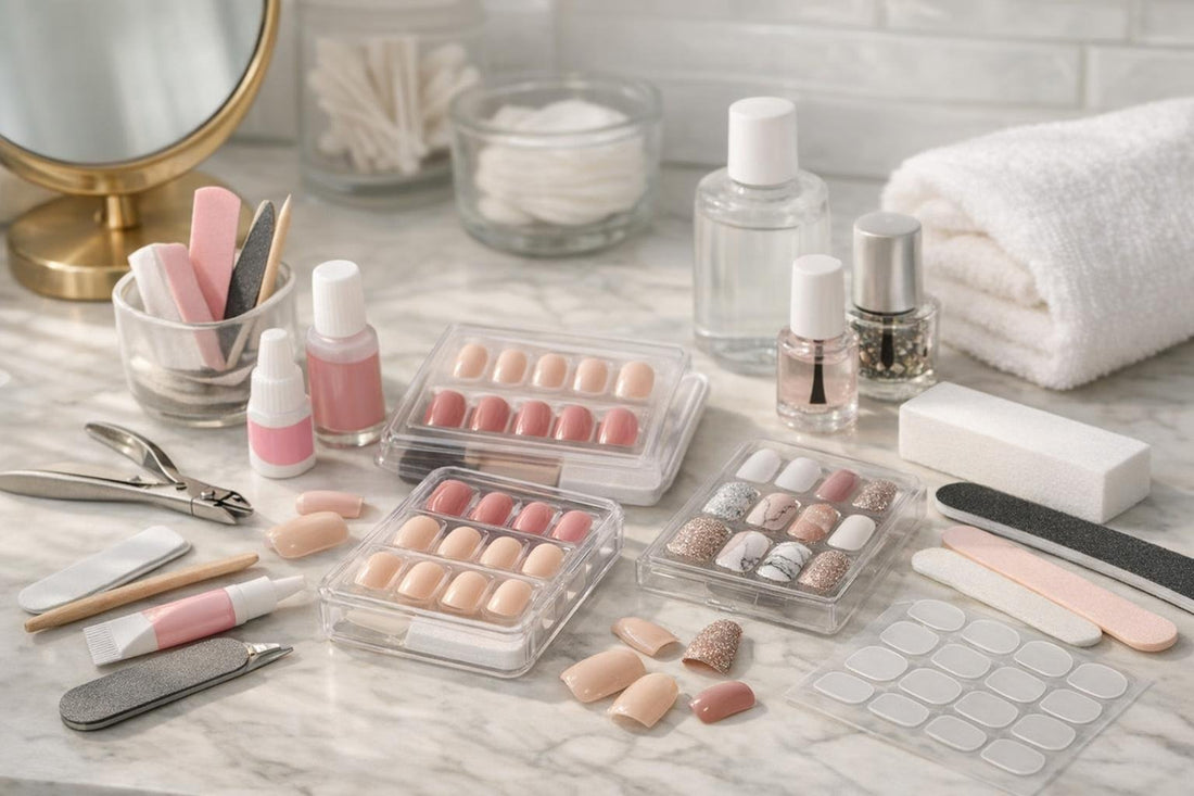 Budget false nails and nail accessories for home manicures