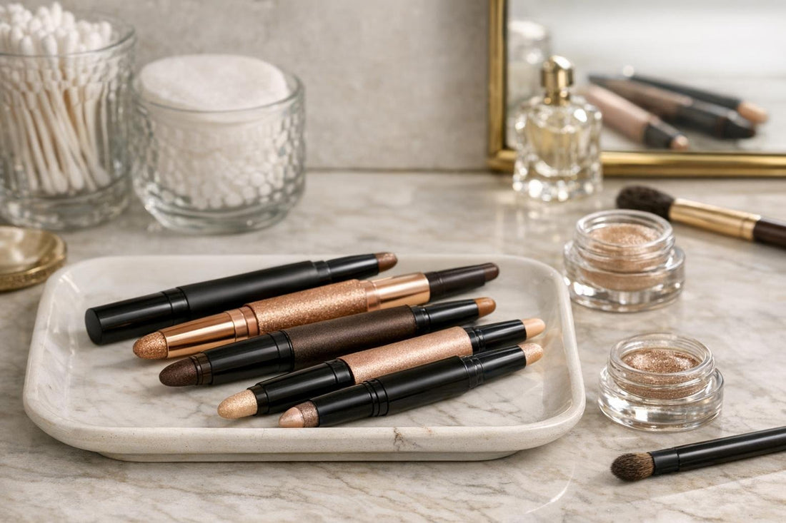 Budget combination eye liner and shadow sticks for everyday looks