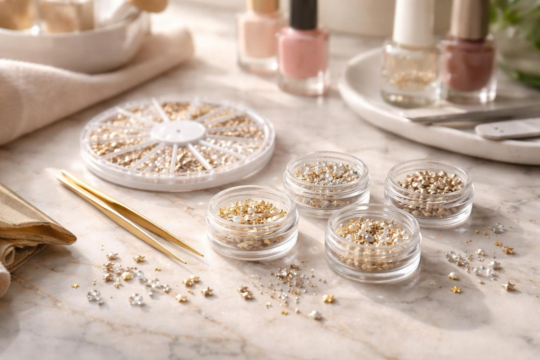 Assorted nail art studs for easy at-home designs