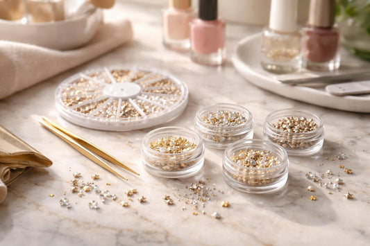 Assorted nail art studs for easy at-home designs