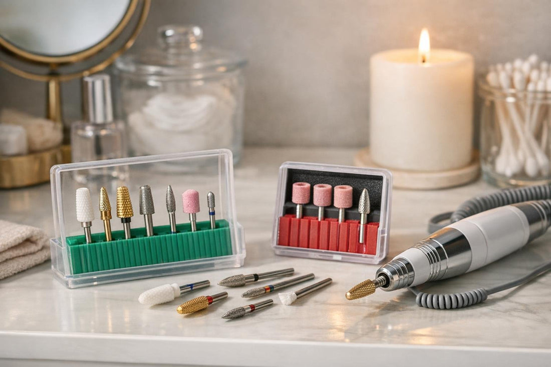 Budget electric nail drill bits for DIY manicures