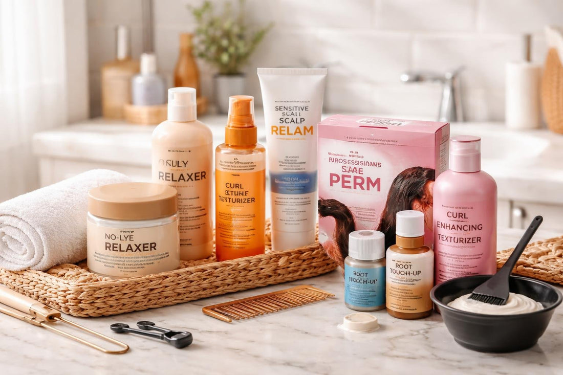 Budget-friendly perms relaxers and texturizers for at-home touch ups