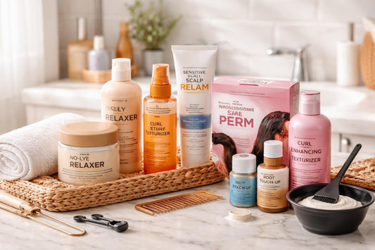 Budget-friendly perms relaxers and texturizers for at-home touch ups