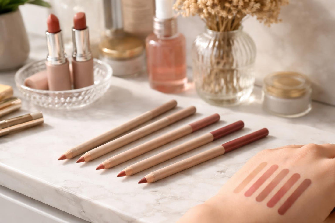Budget-friendly precision lip liner shades and swatches