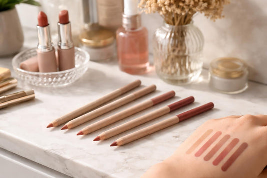 Budget-friendly precision lip liner shades and swatches