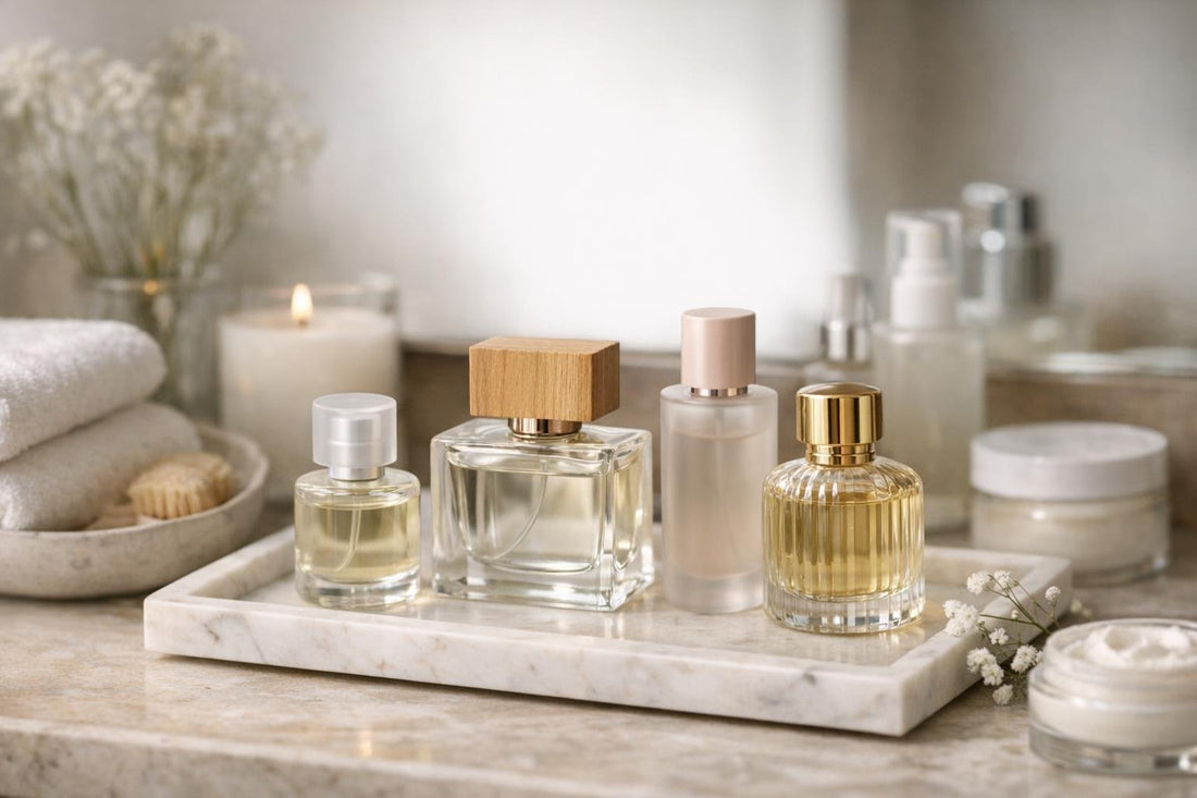 Budget perfumes for sensitive skin on display