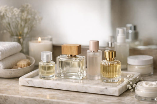 Budget perfumes for sensitive skin on display