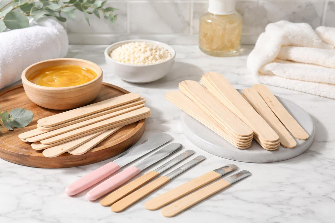Budget waxing spatulas and applicators for at-home kits