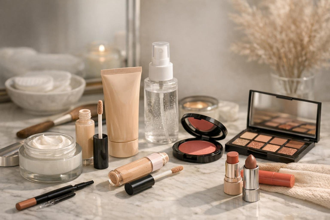 Budget makeup collection for dry winter skin