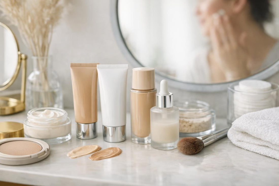 Beginner applying CC facial cream for natural daily coverage