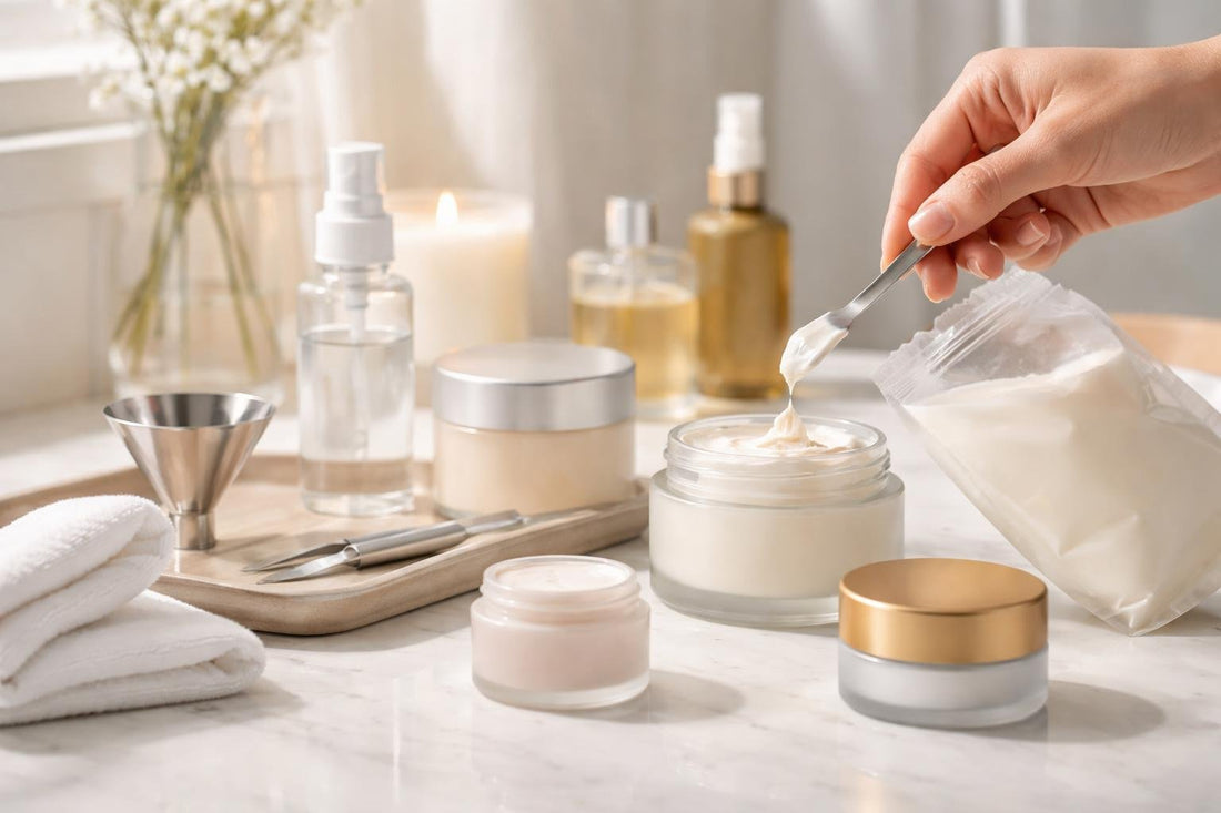 Clean refilling technique for refillable cosmetic jars at home