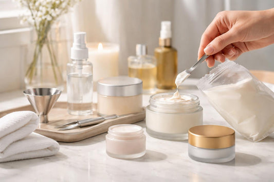 Clean refilling technique for refillable cosmetic jars at home