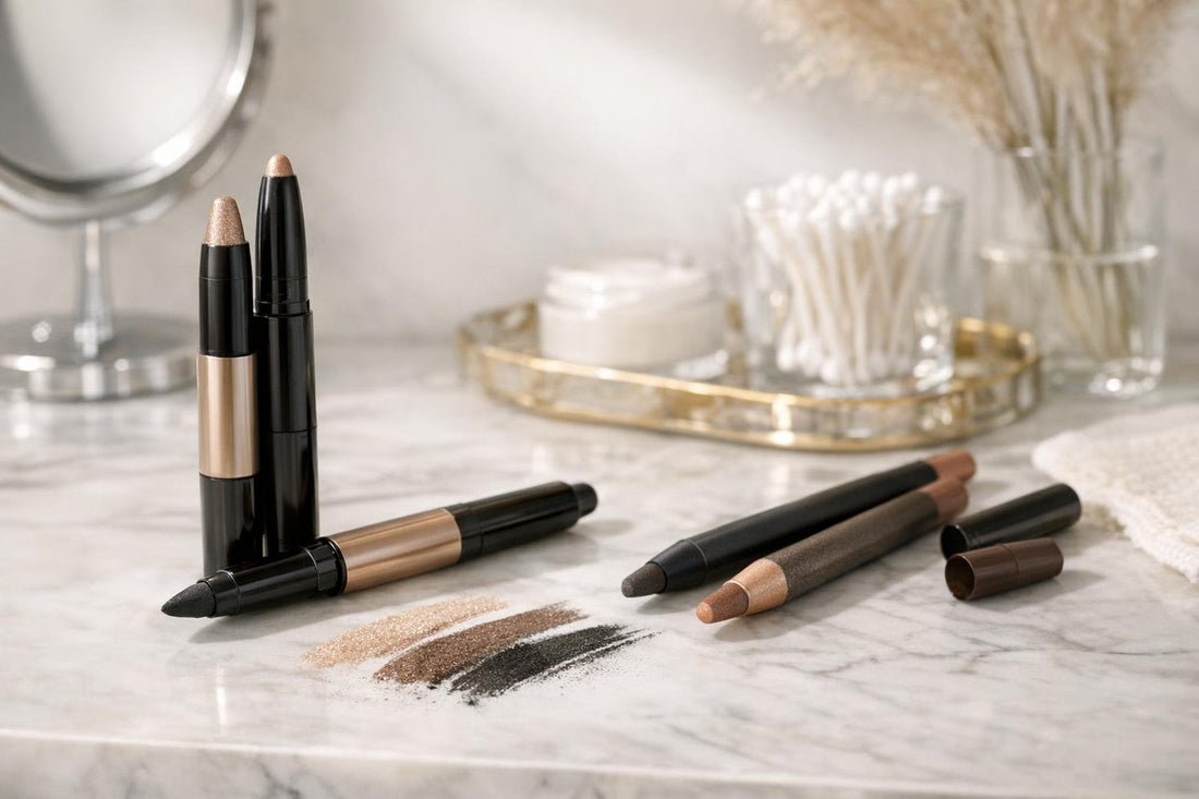 Combination liner and shadow stick for quick everyday eye looks