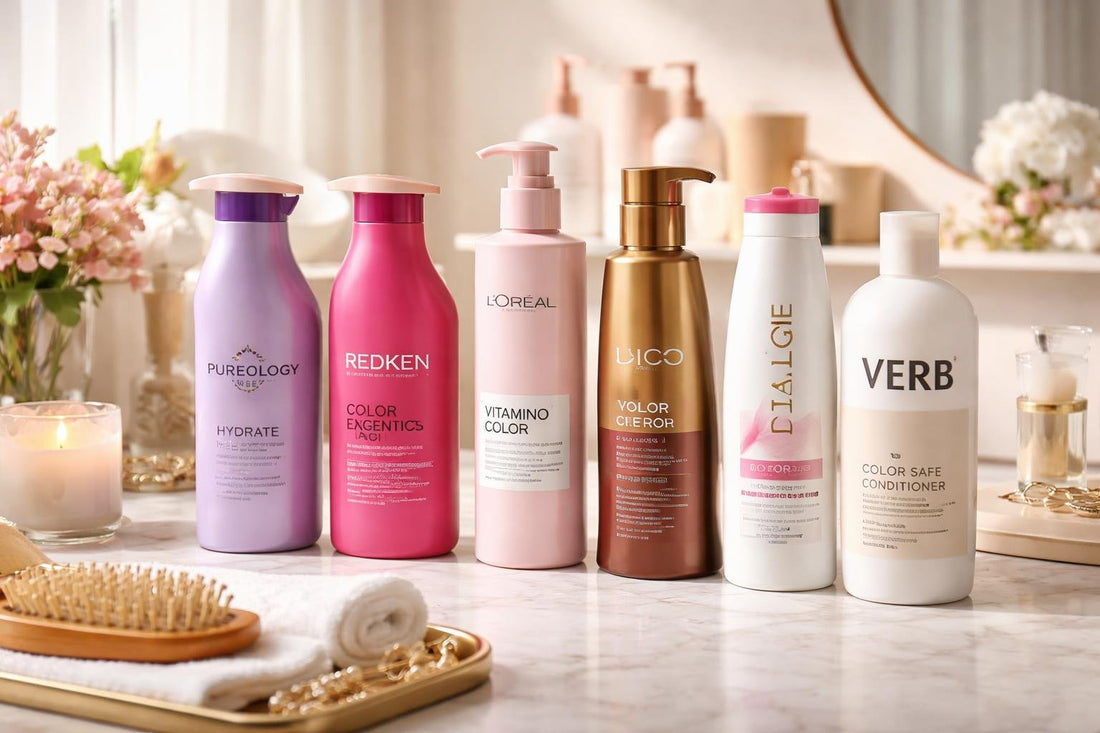 selection of professional conditioners for colour-treated hair