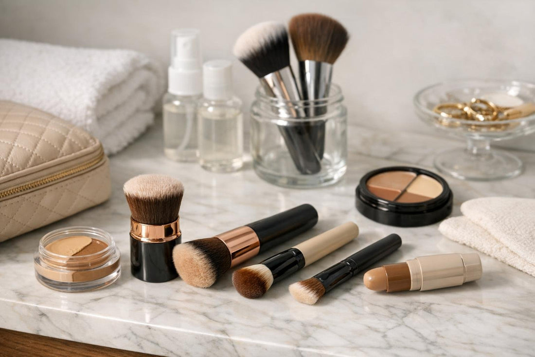 Travel and budget contour brushes for cream contour