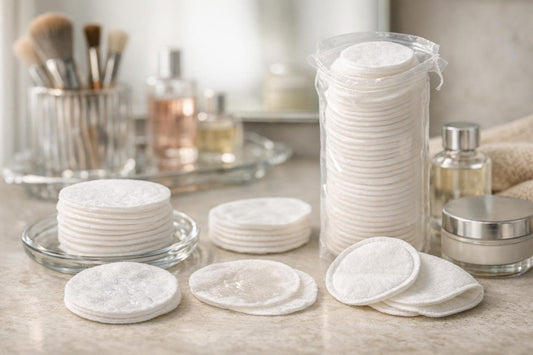 Cotton pads and rounds for makeup troubleshooting