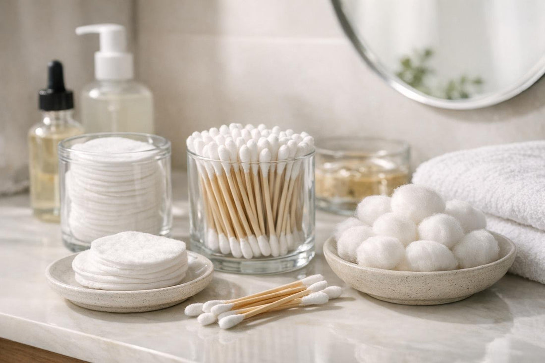 cotton swabs and pads for skincare routines