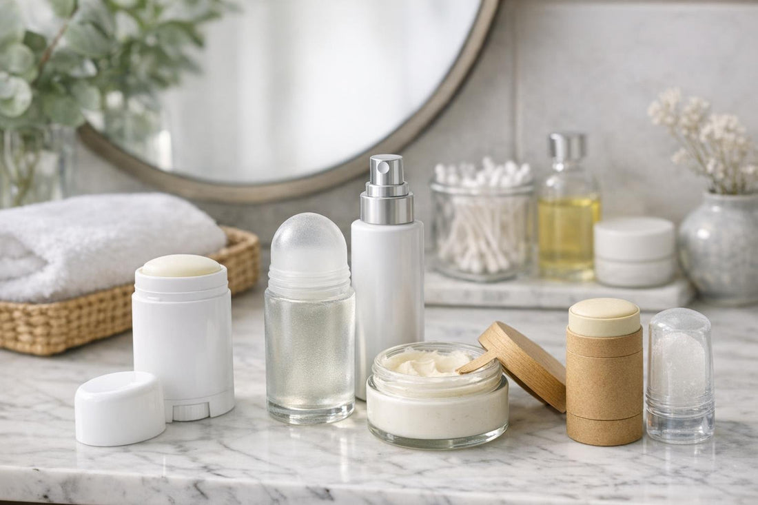 Daily deodorant essentials arranged for beginner to advanced routines