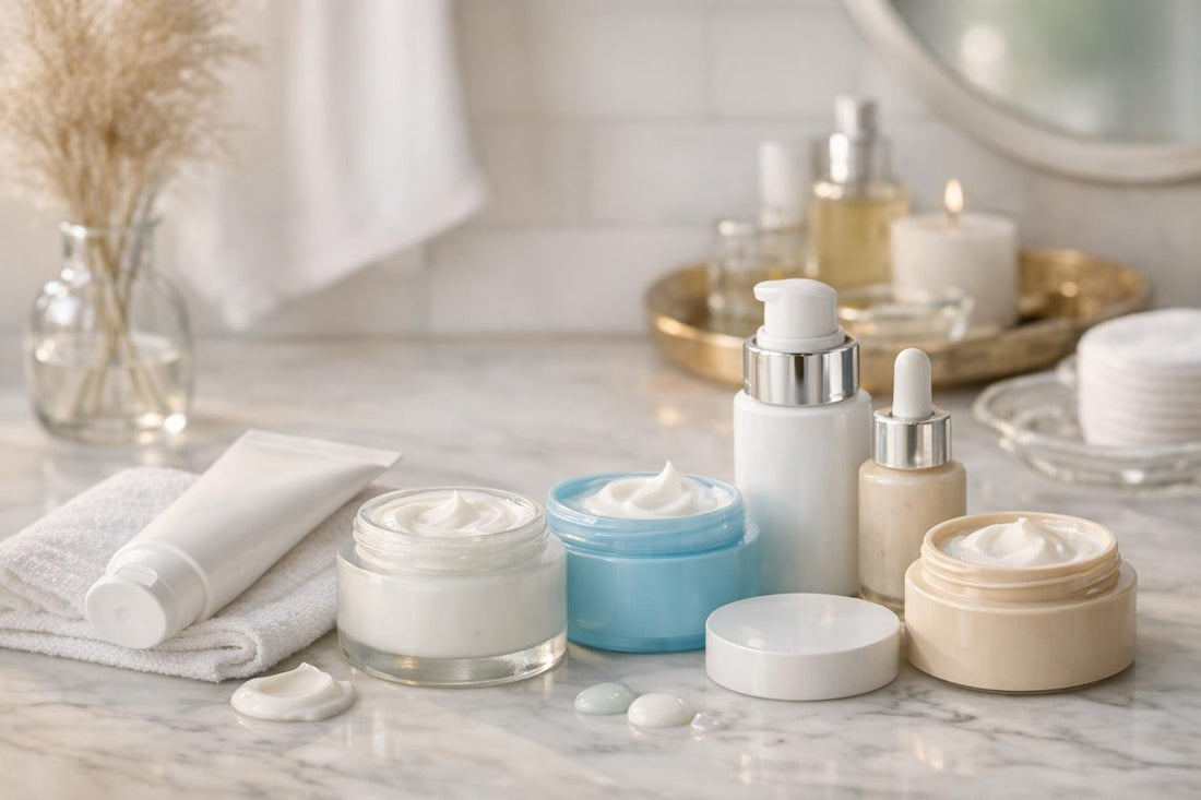 Assorted daily moisturizers for dry sensitive skin