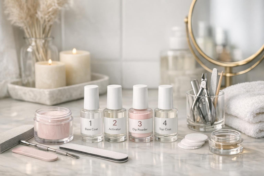 At-home dip manicure essentials for smooth chip-resistant nails