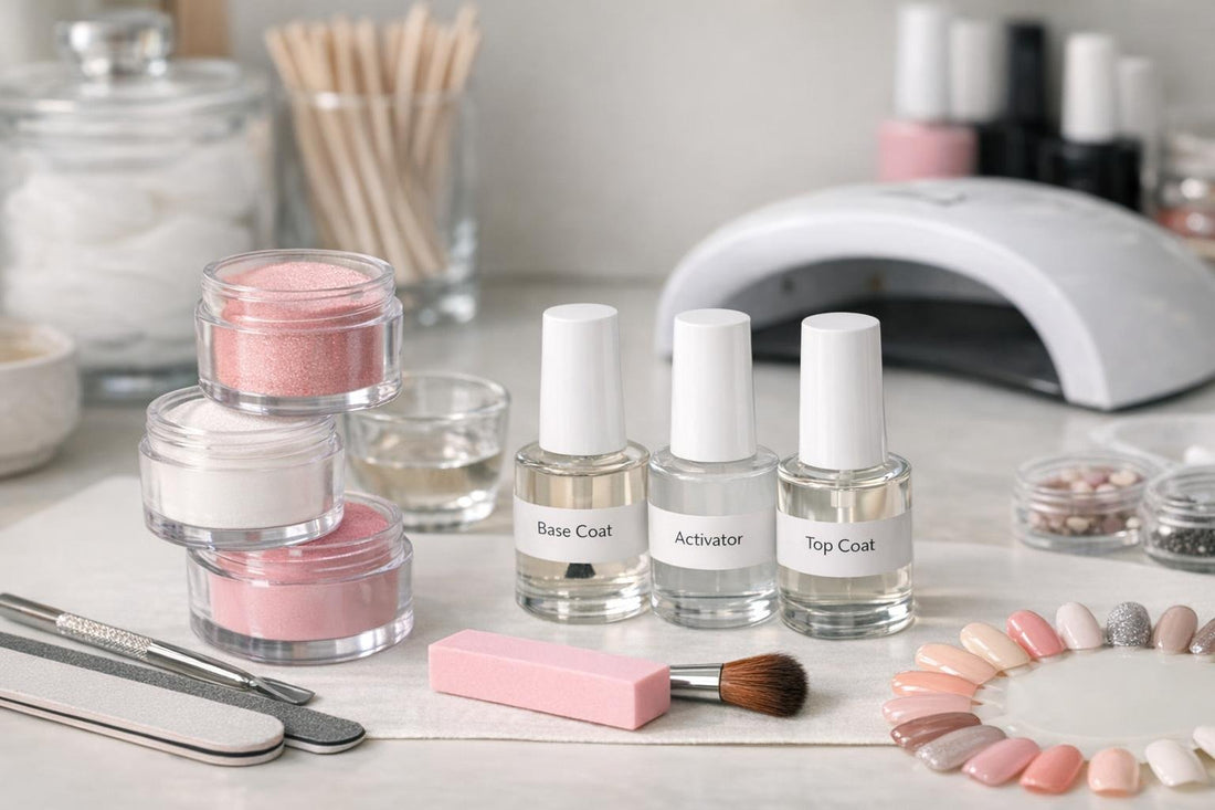 Beginner dip manicure powders kit and tools