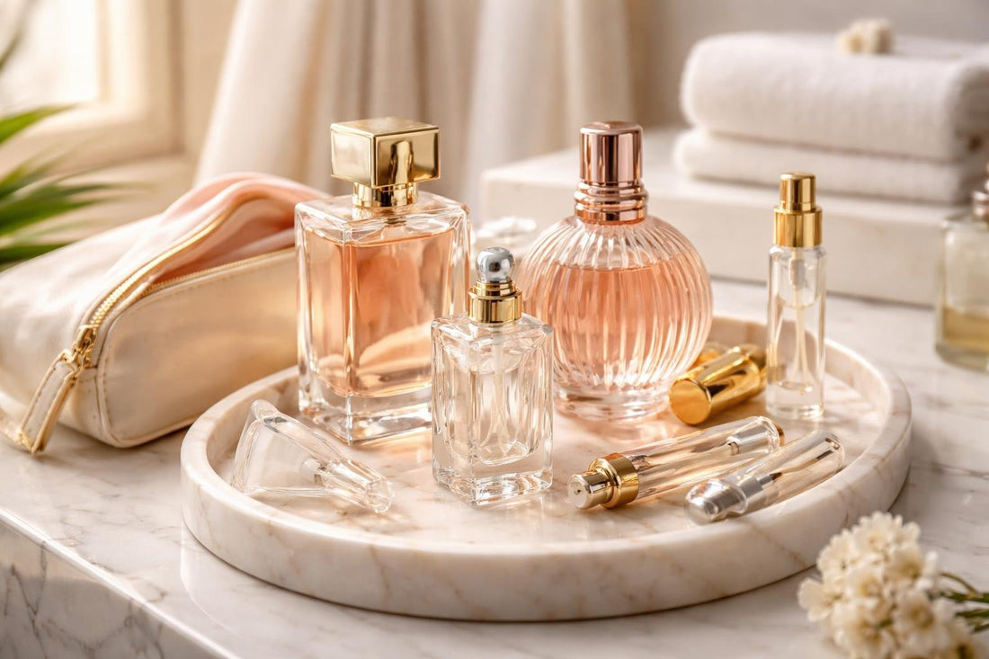 Travel-safe women's eau de parfum bottles and care tips