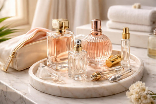 Travel-safe women's eau de parfum bottles and care tips