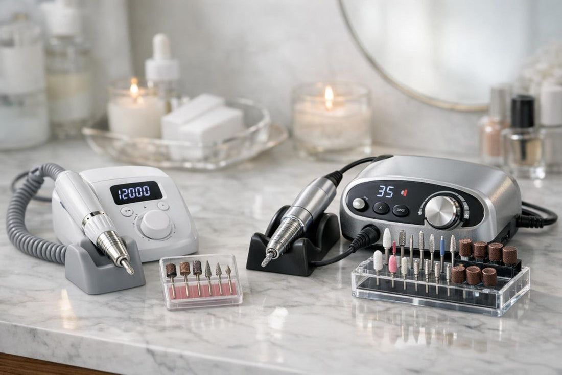 Electric nail drill set with bits for beginner and pro