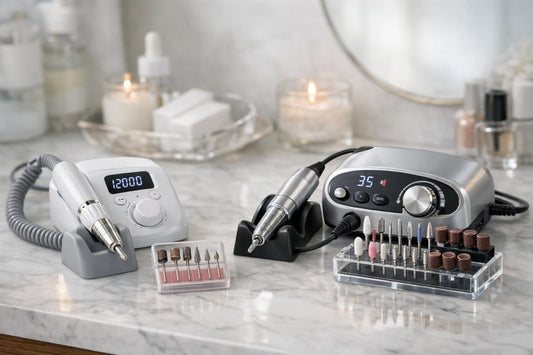 Electric nail drill set with bits for beginner and pro