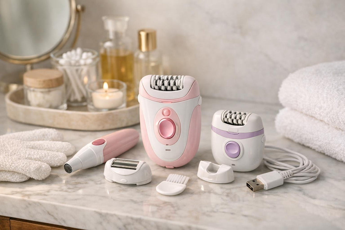 budget epilator kit on bathroom counter Ontario
