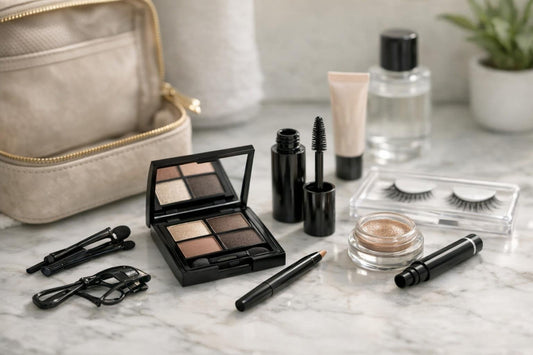 compact eye makeup travel kit with essentials