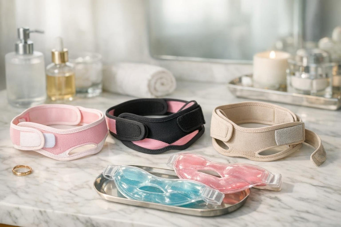 Petite face toning belts and gel masks