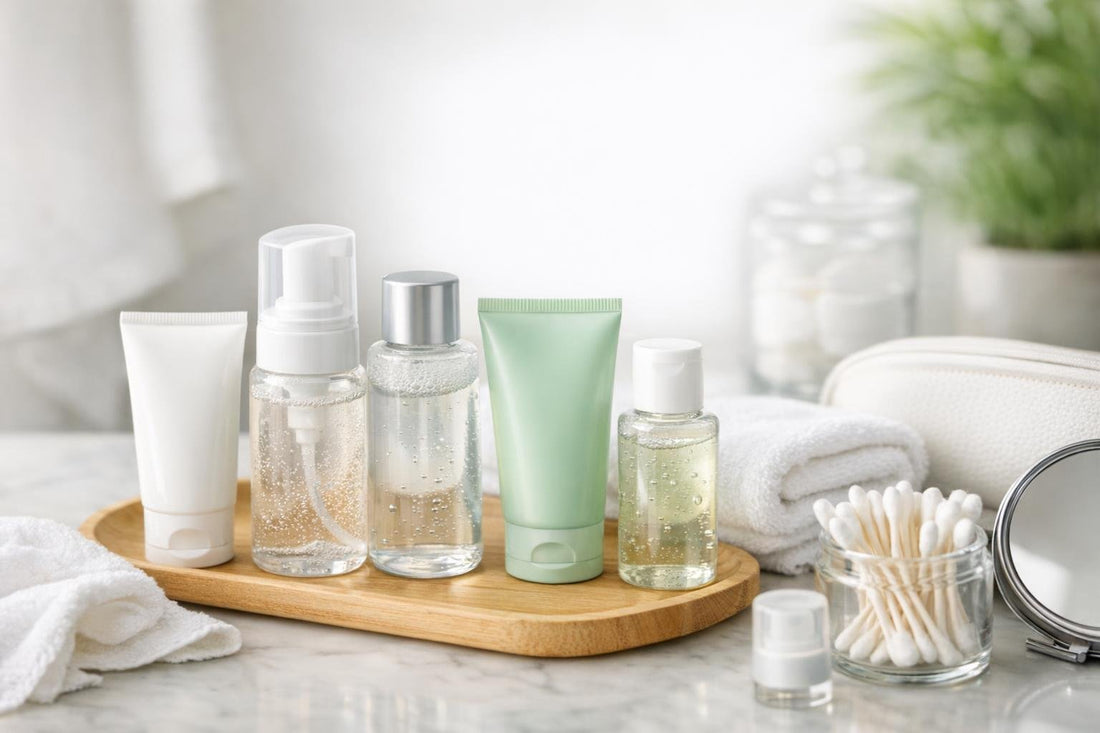 assorted facial cleansing washes for sensitive skin