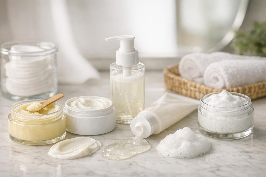 gentle facial cleanser textures and balms for sensitive skin