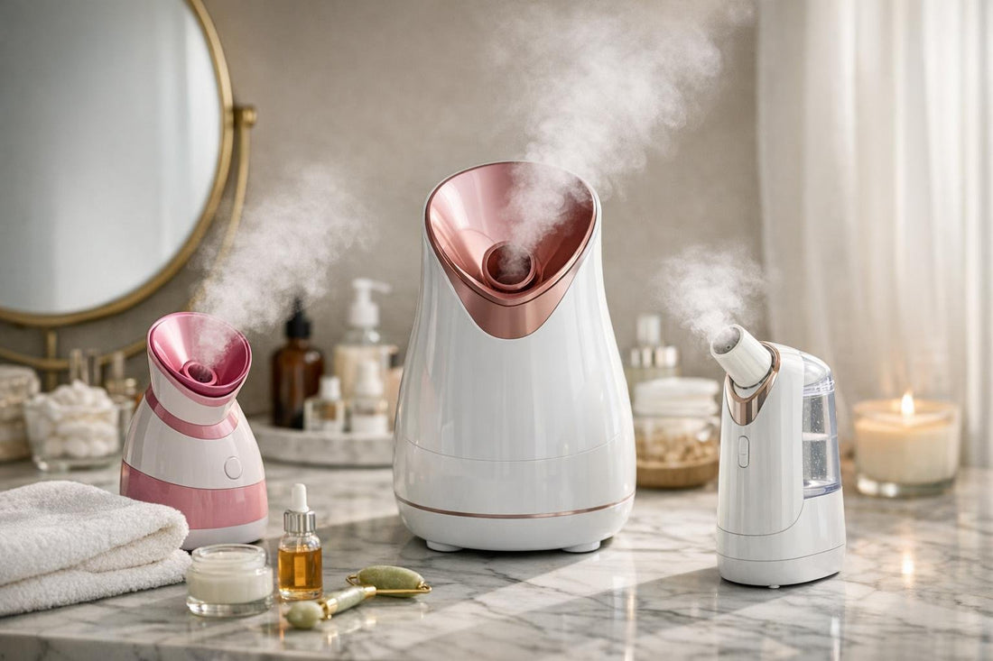 selection of facial steamers for at-home spa