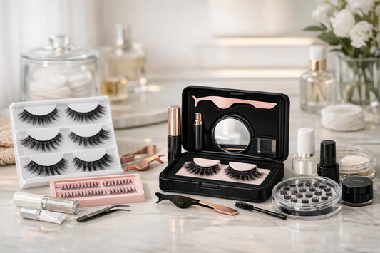 assortment of false eyelashes and adhesives Toronto