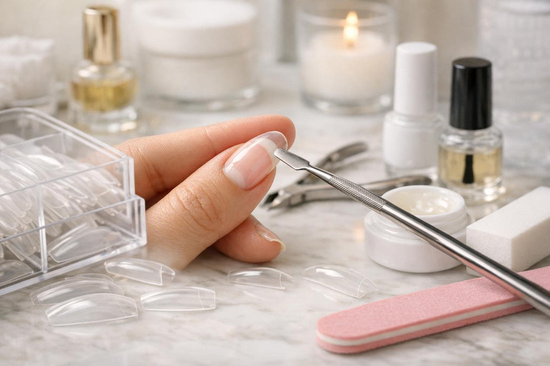 False nail tips fit and troubleshooting close-up