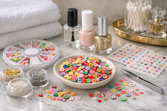 Colourful fimo nail art charms for budget DIY nails