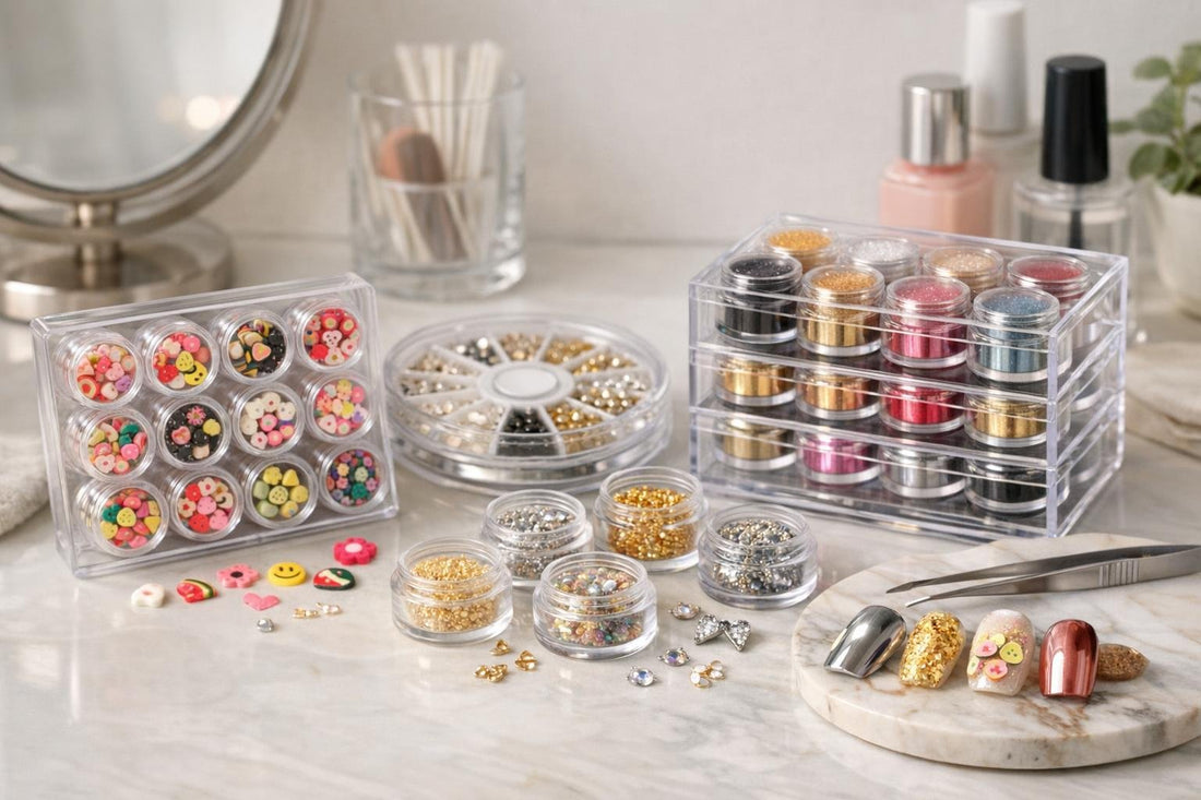 Fimo nail charms and alternative nail embellishments