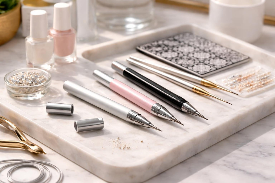Fine tip nail art pens for clean lines